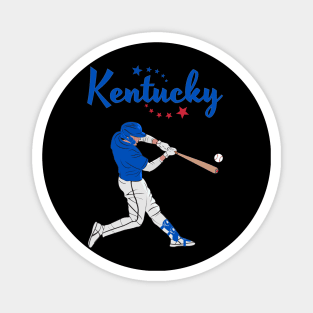 Kentucky USA Baseball Magnet